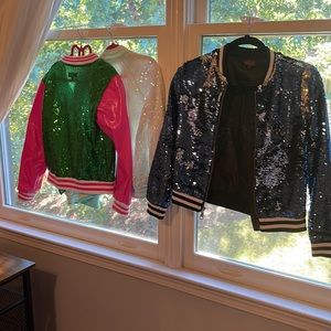 JoJo Siwa Sequin Kids Jackets - Green, Pink, Blue, White